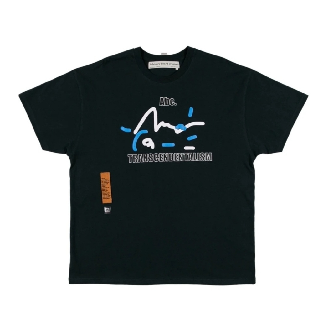 NEW WITHOUT TAG ADVISORY BOARD CRYSTALS (Abc) “TRANSCENDENTALISM” TEE Black